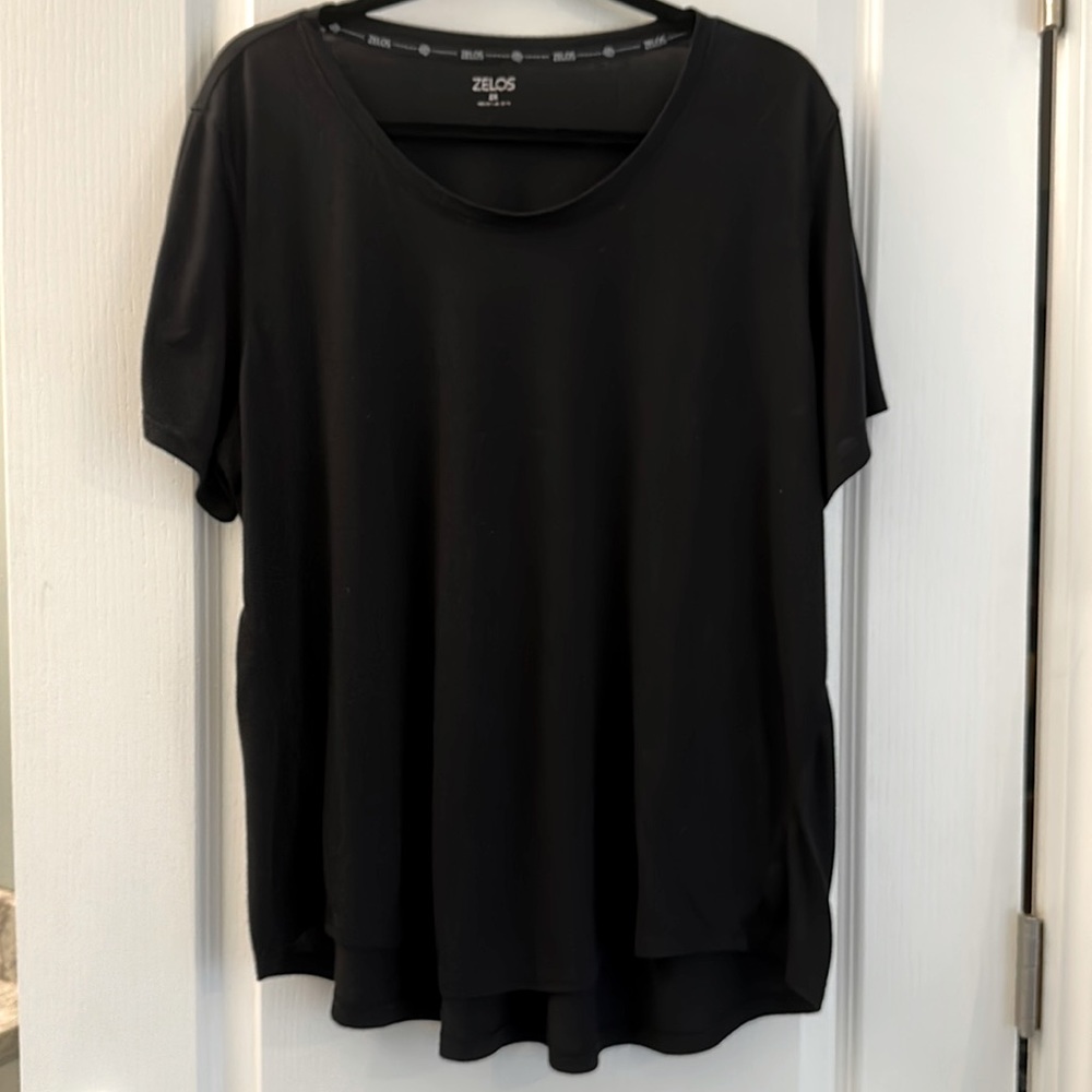 Zelos women’s short sleeve workout T-shirt black 2X